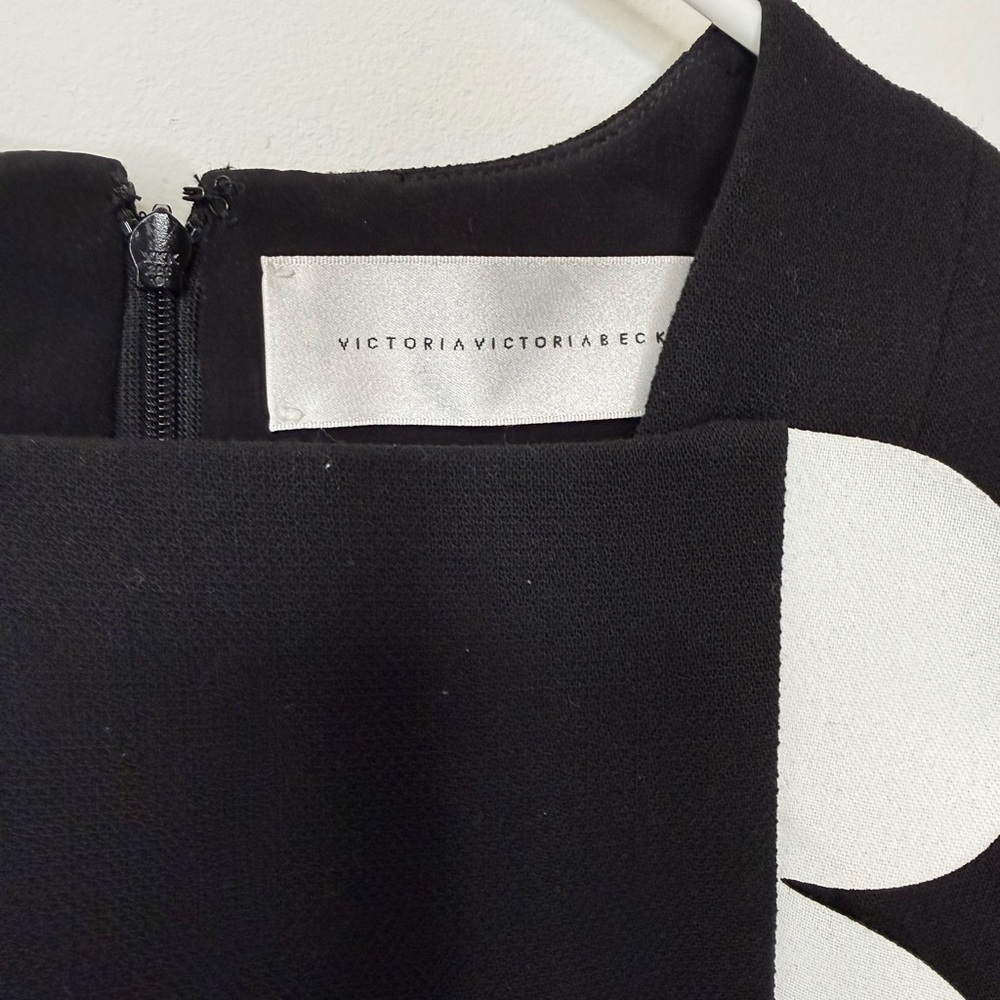Victoria Victoria Beckham Black White Mini Cocktail Formal Wedding Party Dress 2 - Picture 5 of 16